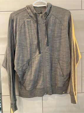 Icebreaker Women's Gray Full-Zip Hooded Sweatshirt